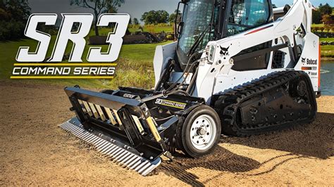 sr3 skid steer attachment|skid steer grading rake.